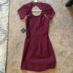 Burgundy Mini Dress